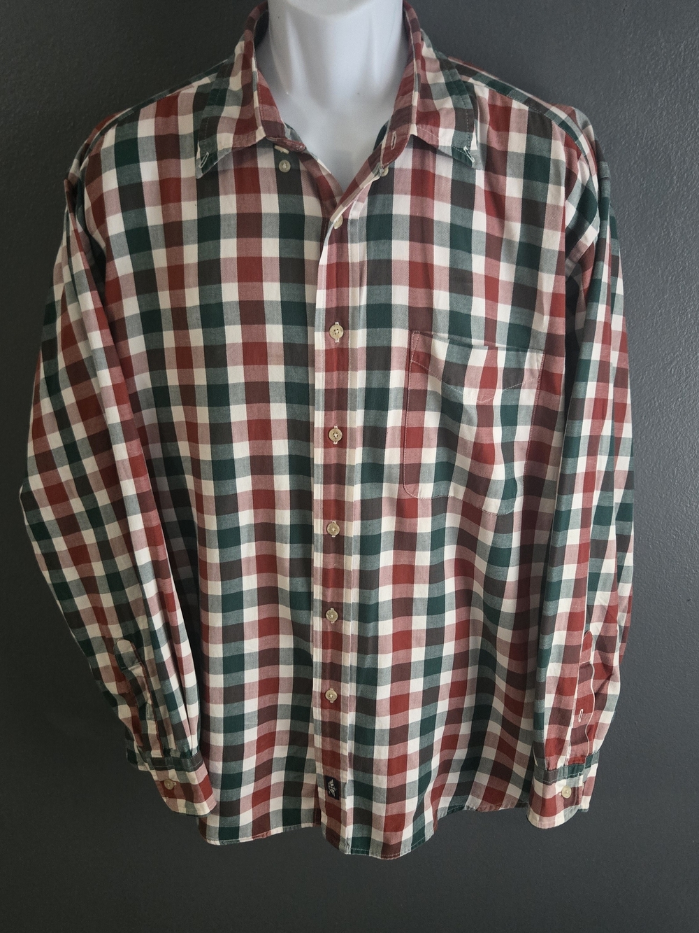 Dockers Men's Classic Cotton Plaid Preppy Cabincore Button Down Large